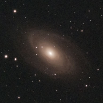 The elegant spiral of Bode's galaxy, alongside the smaller, appropriately-named Cigar galaxy