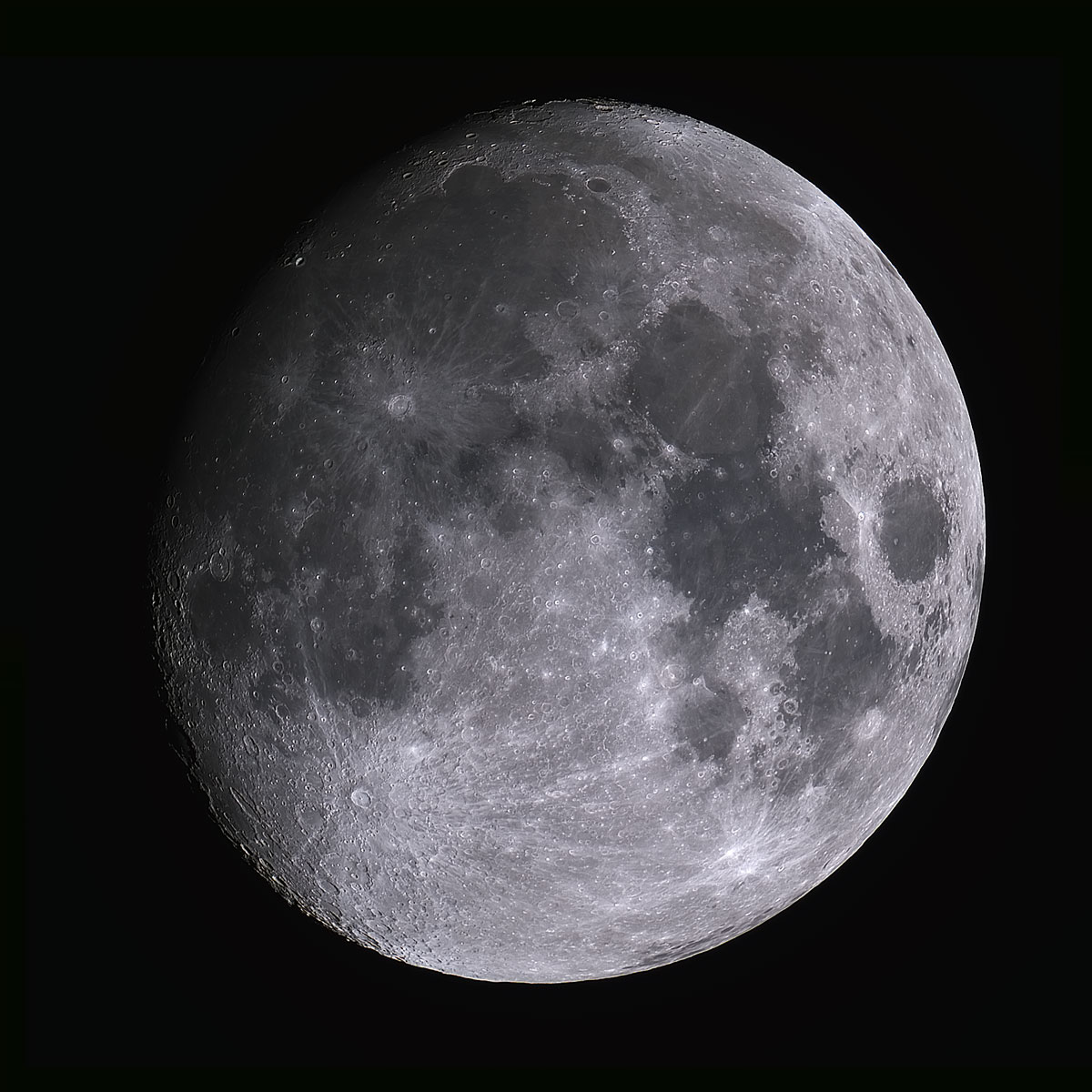 The Moon seen only a few days from full